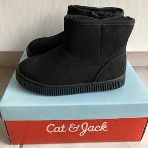 Cat & Jack Black Arlo Boots Booties Toddler 9 New in box